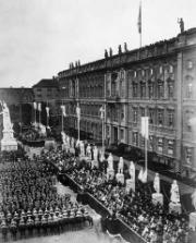 Siegesparade im Berliner Lustgarten anllich des Sieges ber sterreich am 21. September 1866