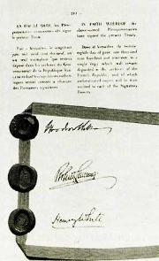 Unterschriften unter dem Versailler Vertrag